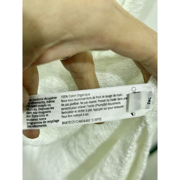 Eileen Fisher Long Sleeve Knit Open Front Long Cardigan Sweater White Women's L - Picture 4 of 4